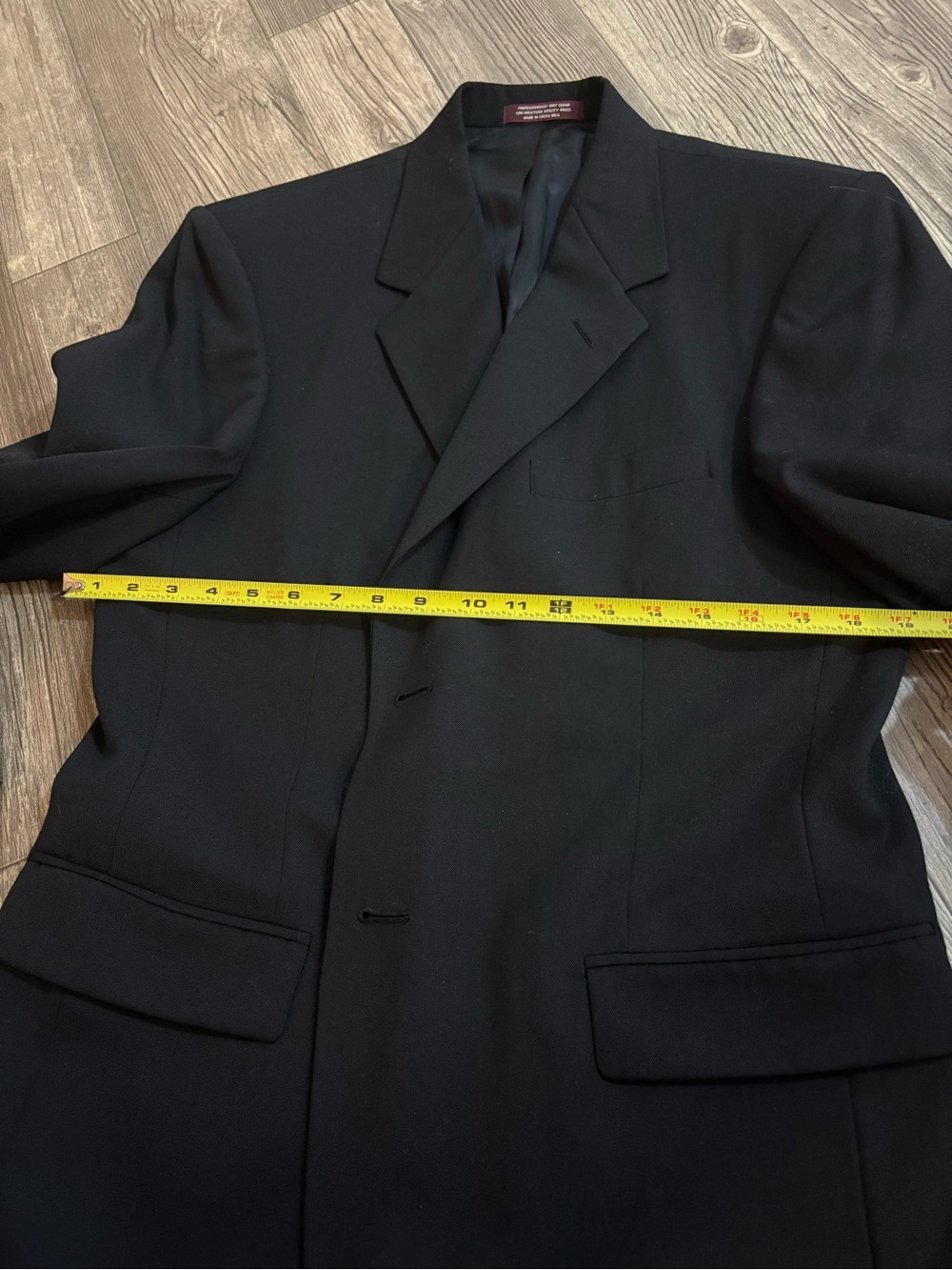 Men's Black Evan Picone Two-Piece Suit Jacket & Trousers - Picture 8 of 11